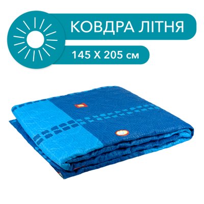 Летнее одеяло Constancy "синяя абстракция" 1,45x2,05 м Поликоттон A1002050 фото
